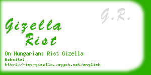 gizella rist business card